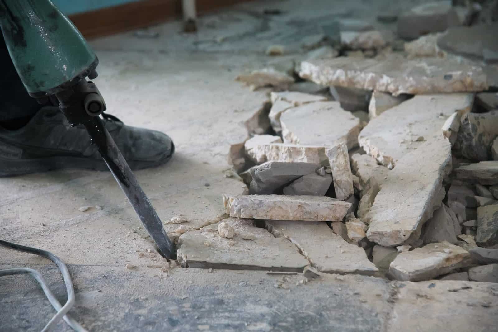 Tile cutting process with power tools for quality installation.
